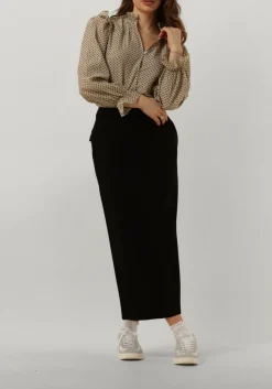 zwarte co'couture midirok vola floor pencil skirt