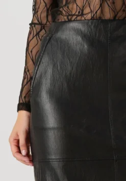 zwarte co'couture midirok gitt floor skirt