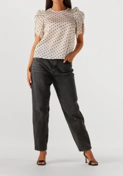 zwarte co'couture mom jeans vika pleat long jeans