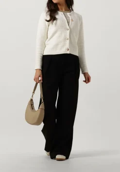 zwarte co'couture pantalon vola pleated long pant