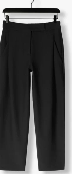 zwarte co'couture pantalon vola carrot pleat long pant