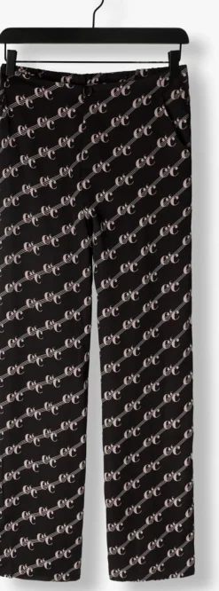 zwarte co'couture pantalon logo line pant