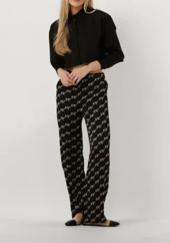 zwarte co'couture pantalon logo line pant