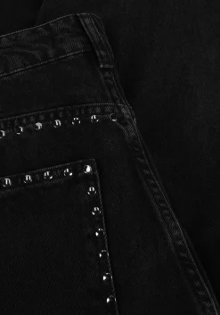 zwarte co'couture straight leg jeans new vika stud long jeans