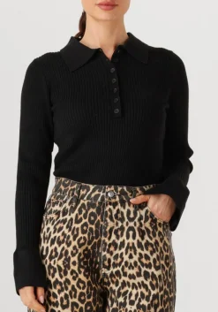 zwarte co'couture trui bonny polo long sleeve