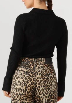 zwarte co'couture trui bonny polo long sleeve