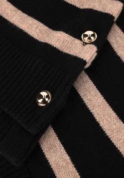 zwarte co'couture truien/vesten maja button stripe