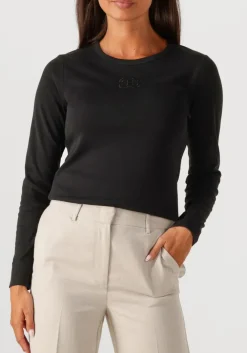 zwarte co'couture t-shirt granny embroidery longsleeve tee