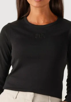 zwarte co'couture t-shirt granny embroidery longsleeve tee