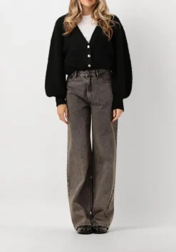 zwarte co'couture vest corelie button knit