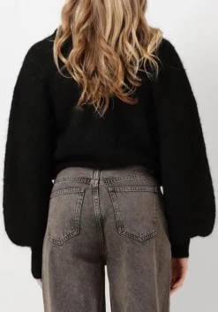 zwarte co'couture vest corelie button knit