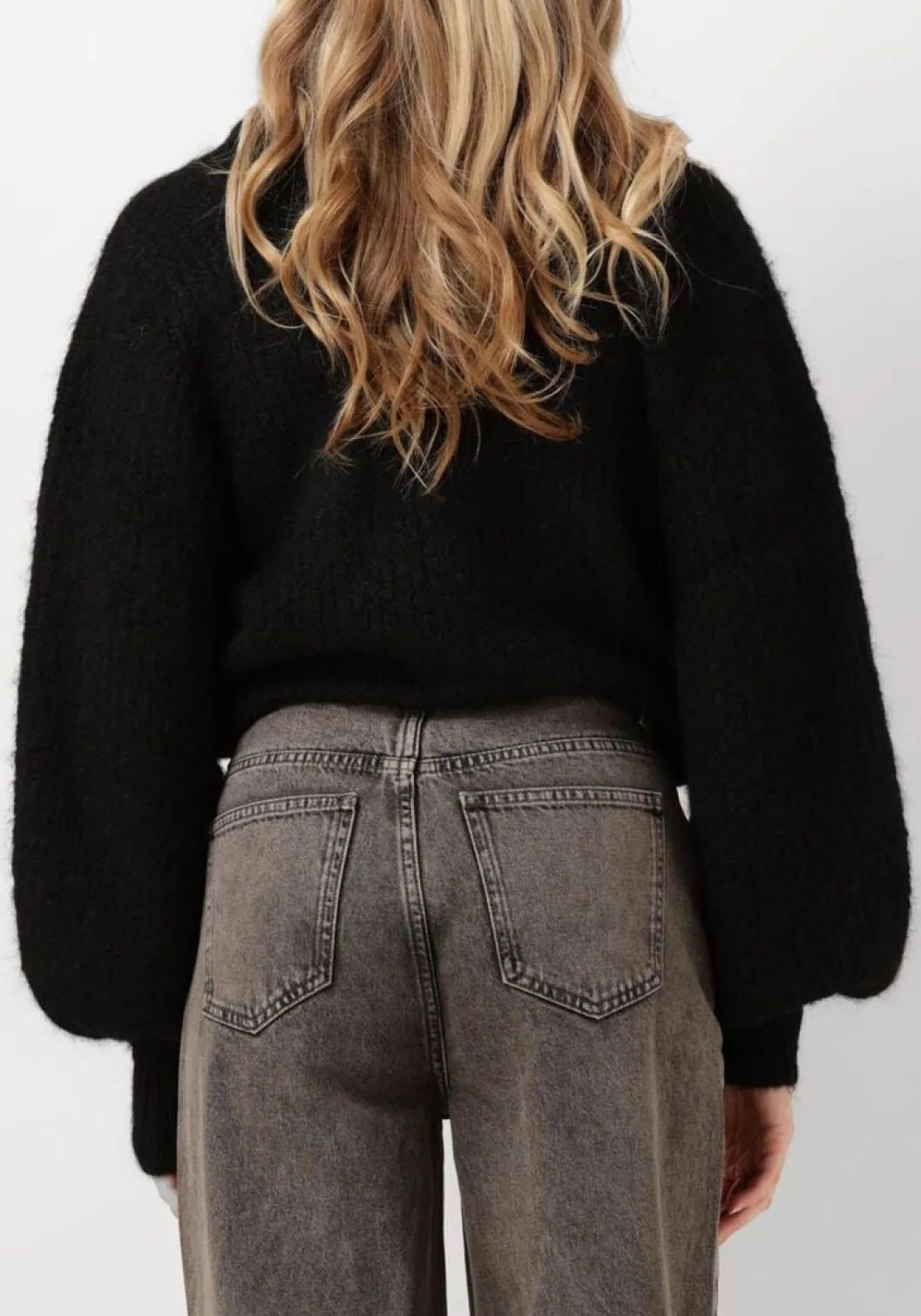 zwarte co'couture vest corelie button knit