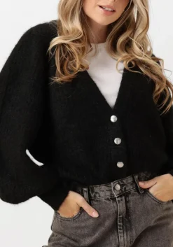 zwarte co'couture vest corelie button knit