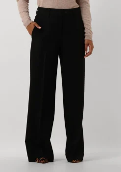 zwarte co'couture wijde broek vola long wide pant