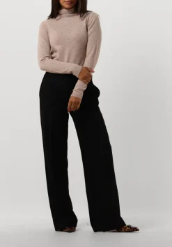 zwarte co'couture wijde broek vola long wide pant