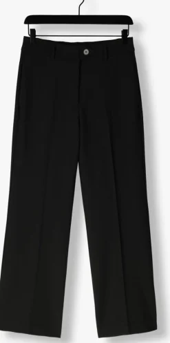 zwarte co'couture wijde broek vola long wide pant