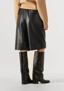 zwarte dante6 korte broek avery faux leather bermuda