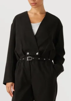 zwarte dante6 teddy jas lonza pleated bomber jacket