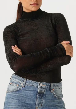 zwarte dante6 top olya velvet layering mesh top