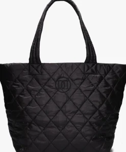 zwarte deblon sports shopper deblon quilted tote bag