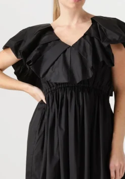 zwarte devotion midi jurk deos