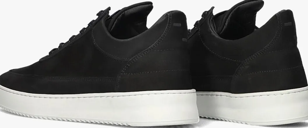 zwarte filling pieces lage sneakers low top ripple nubuck