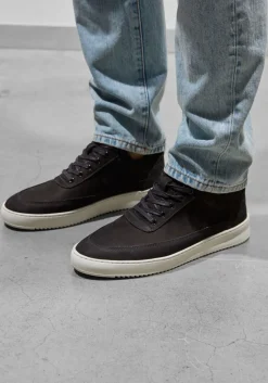 zwarte filling pieces lage sneakers low top ripple nubuck