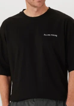 zwarte filling pieces t-shirt t-shirt boxy