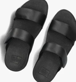 zwarte fitflop slippers lulu adjustable shimmerlux sides
