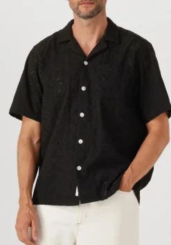 zwarte forét casual overhemd leo paisley shirt