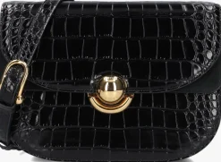 zwarte furla schoudertas sfera s crossbody round