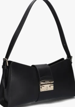 zwarte furla schoudertas metropolis mini shoulder bag remix