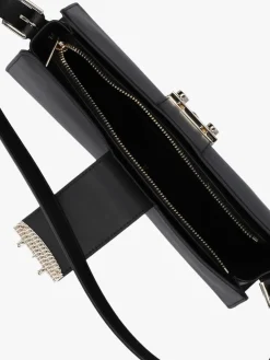 zwarte furla schoudertas metropolis mini shoulder bag remix