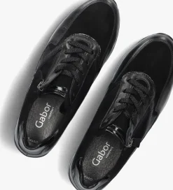 zwarte gabor lage sneakers 527