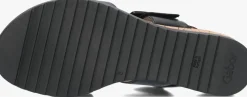 zwarte gabor platte sandalen 752