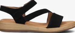 zwarte gabor platte sandalen 063