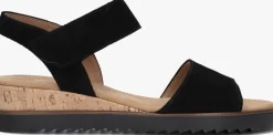 zwarte gabor sandalen met hak 750.2
