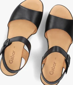 zwarte gabor sandalen met hak 651