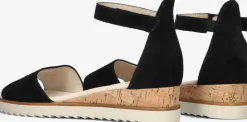 zwarte gabor sandalen met hak 780