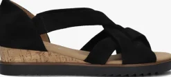 zwarte gabor sandalen met hak 782