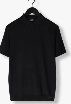 zwarte genti polo polo button ss k2046-1260