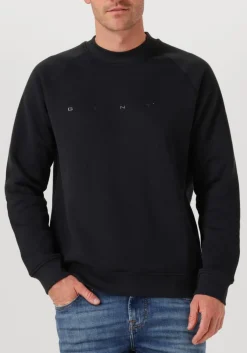zwarte genti trui basic logo sweater