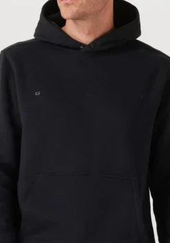 zwarte genti trui basic logo hoodie