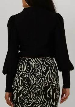 zwarte gestuz blouses rifagz puff blouse noos