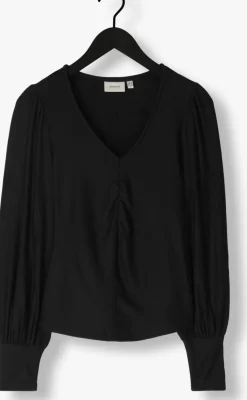 zwarte gestuz blouses rifagz v-neck blouse