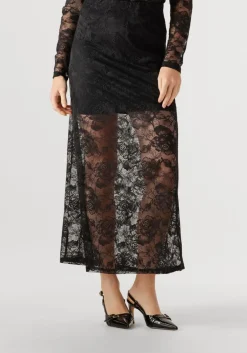 zwarte gestuz maxirok gzleala skirt