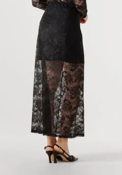 zwarte gestuz maxirok gzleala skirt