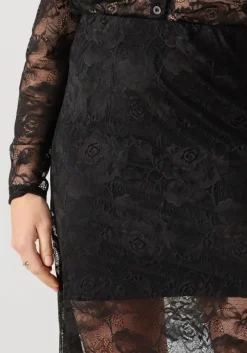 zwarte gestuz maxirok gzleala skirt