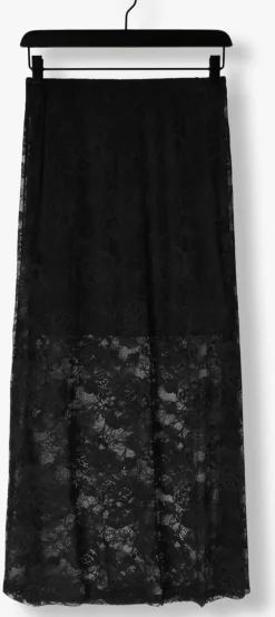 zwarte gestuz maxirok gzleala skirt