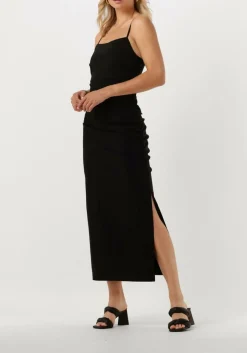zwarte gestuz midi jurk blinagz dress